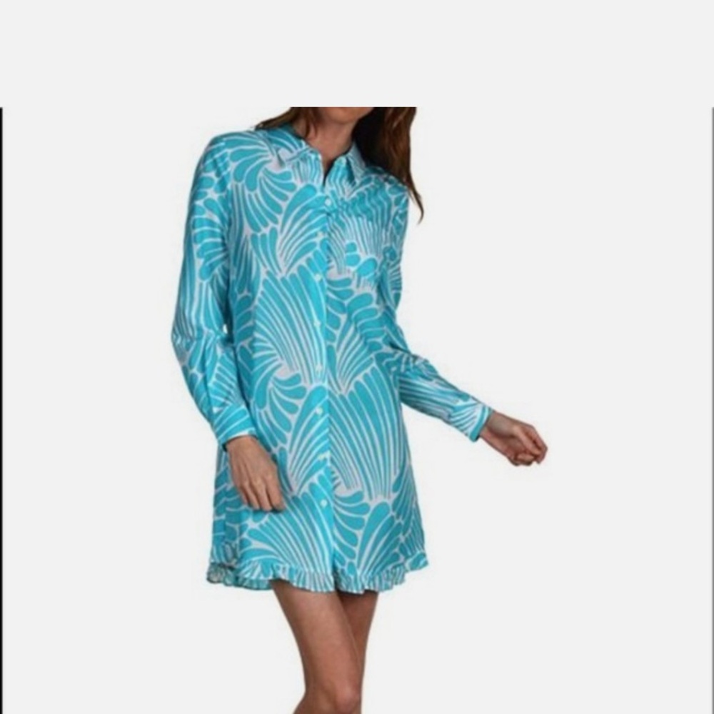 Kate Spade Blue Long Sleeve Resort Dress